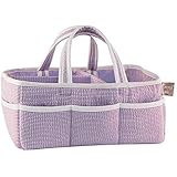 Gingham Seersucker Storage Caddy (Lilac)