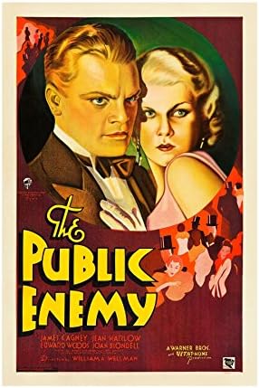 James Cagney - The Public Enemy - Jean Harlow - Mini Art Print Poster A