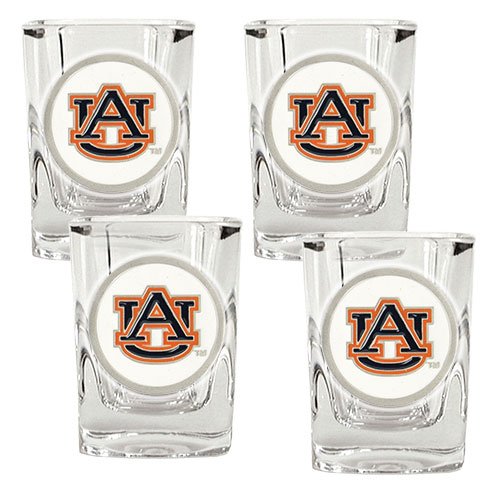Auburn Tigers 4 Piece Shot Glass Set
