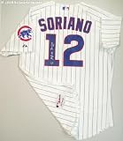 Alfonso Soriano Signed Cubs White Pinstripe Majestic Authentic Jersey