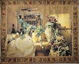 Grapes and Wine Wall Tapestry (41 in. x 53 in.)