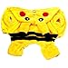 Small Pet Dog Comic Pattery Party Costume Pajamas Hoodie Coat Warm Fleece Yellow (M)