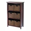 Winsome&reg; Milan Vertical Storage Shelf with 6 Baskets