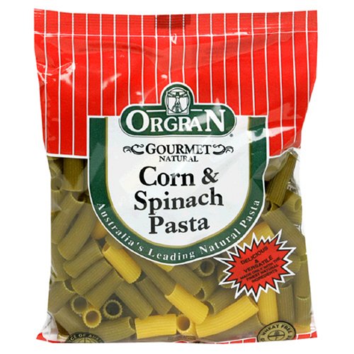 OrgraN Corn & Spinach Pasta, Rigati, 8.8-Ounce Packages (Pack of 9)