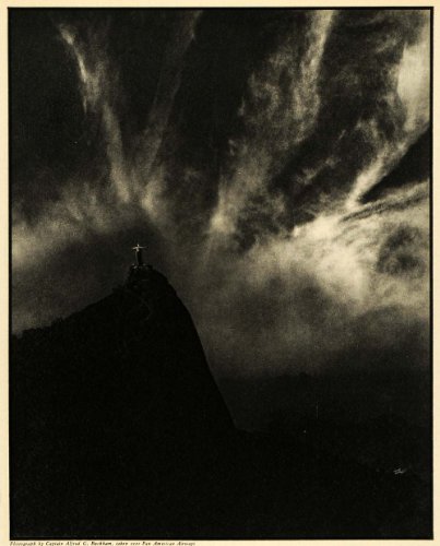 1931 Print Christ Redeemer Corcovado Brazil Art Deco Buckham Rio de Janeiro - Original Halftone Print