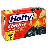 Hefty Cinch Sak, 39 Gallon Lawn and Leaf Bags, Case Pack, Six - 18 Count Boxes (108 Bags)