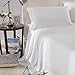 Honeymoon 1800 Brushed Microfiber Bed Sheet Set, Ultra Soft,  Queen - White