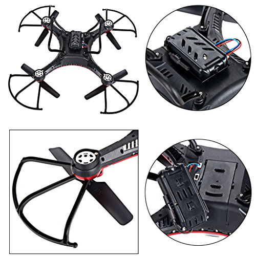 Imagen 6 de COOCHEER JJRC H8D RC Quadcopter Drone Helicóptero con Transmisor FPV Monitor de Tiempo Real Transporte Vídeo Modo sin Cabeza, 5,8 g de 2MP HD de la Cámara