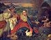 Tizian (The Madonna with the rabbit scene: Mary and Christ Child, St. Catherine and S...