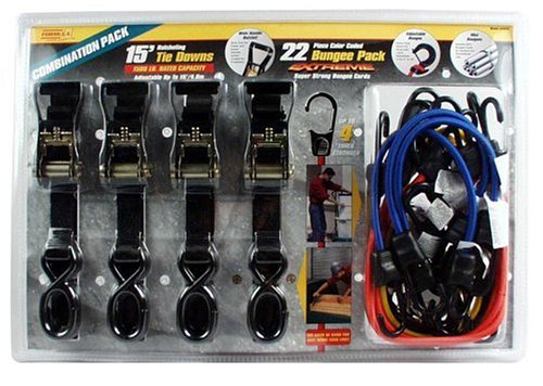 Allied 52374 26-Piece Combination Pack Ratchet Tie Down and Bungee Set