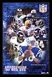 Superstars of NFL (Manning, Lewis, Moss, Sapp, Favre, Faulk, George, Warner) Framed Sports Poster Print 24" X 36"