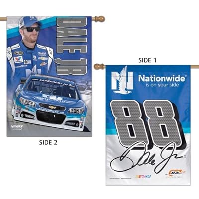 Dale Earnhardt Jr Flag 28x40 Vertical 2 Sided House Banner 2015 NASCAR Nationwide Race Car