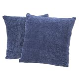 Arlee Woven Chenille 18-Inch Decorative Pillow 2-Pack, Wedgwood Blue by Arlee Home Fashions, Inc.