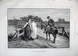 1883 POST BOY HORSE RIVER BRIDGE YOUNG WOMEN MENDOZA