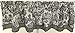 Classic Victorian Toile 70Wx15L Bradford Valance-Black