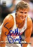Scott Brooks Autographed/Hand Signed Basketball Card (Houston Rockets) 1993 Topps Stadium Club #37