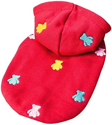 JIAJIA Cute Pet Dog Teddy Bear Red Cotton Clothes XS