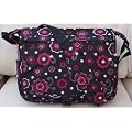 A4 folder Size Courier or sling style messenger bag Modern pink and Black desgin travel cabin or hand luggage school