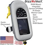 Garmin 78 RAM Mount / CASE for the Garmin 78 with RAM Mount Adaptor. Heavy-Duty Military-Grade Case with integrated EZY RAM-Mount Quick-Disconnect, for Motorcycle/ATV/Boat