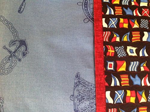 Nautical Flags and Artifacts Travel Pillow Car Boat RV Camper Handmade