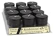 Candle, Nature Scented Votives Blended With Essential Oils, Rendezvous (Black) 12x2 OZ