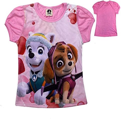 Kids Necessaries' Girls Paw Patrol Skye T-shirt(2~9T, Pink) (Kids Age 4-5T)