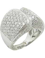 14k White Gold  3.58ctw Diamond Cocktail Ring LR894 Size 7.5