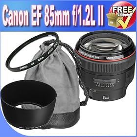 Canon EF 85mm f1.2L II USM Lens+ UV Filter + Lens Case!!