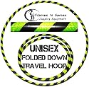 Hula Hoops - Large Weighted Travel Hoola Hoop - Black/UV Yellow