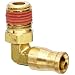 Dixon Brass D.O.T. Push-to-Connect Air Hose Fitting, Swivel Elbow, Tube OD x NPT Male