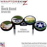 WWII Bomber War Plane Skin by WraptorSkinz fits Rock Band Drum Set for Nintendo Wii, XBOX 360, PS2 &