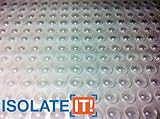 Small Clear 5/16" (7.9mm) Dia x 0.085" (2.2mm) H Round Sound Deadening Cabinet and Furniture Bumpers - 75 Pack