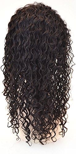 Freya Hair Loose Curl Brazilian Human Glueless Full Lace Wig With Baby Hair Bleached Knots Medium Brown Lace Color Medium Cap Size For Black Women 22 Inch #1B