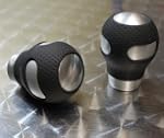 Alu Leder Schaltknauf silber schwarz...