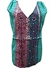Indi Hippy Tunic Embroidered Cotton Kurta Top Boho Chic Sequine Embroidered Tunic Top
