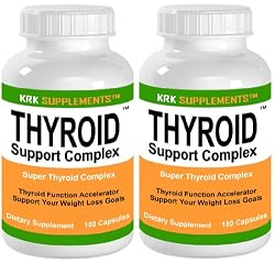2 BOTTLES Thyroid Support Complex 360 total Capsules Garcinia Cambogia KRK SUPPLEMENTS