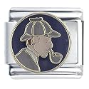 Sherlock Holmes Face Italian Charms