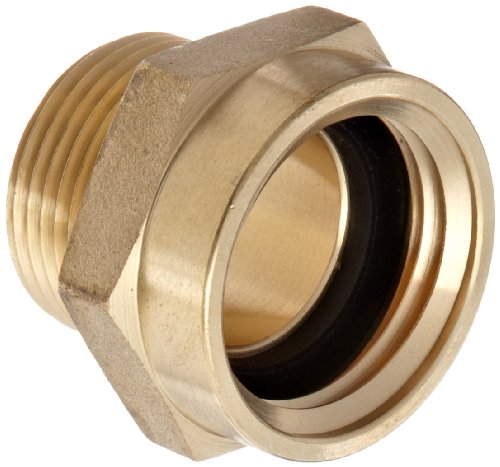 Moon 357-1021061 Brass Fire Hose Adapter, Nipple, 1