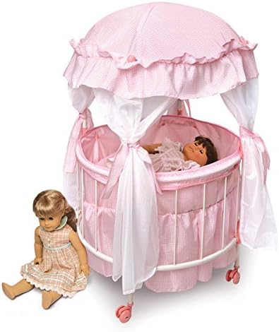 Royal Pavillion Round Doll Crib, Pink