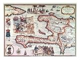 Map of the Island of Haiti, 1789 Art Giclee Poster Print by French School, 48x36