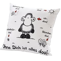 Sheepworld 40157 Kissen "Ohne Dich ist alles doof" wei�