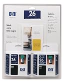 HP 26 Black Ink Cartridge Twin Pack (51626A)