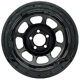 Bassett Wheel D-Hole Lightweight Beadlock Black Powder Coat - 15 x 10 Inch Wheel