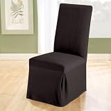 Sure Fit Stretch Pique Long Dining Room Chair Cover Black 51SWBdinW3L. SL160 Sure Fit Stretch Pique Long Dining Room Chair Cover Black