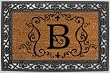 Monogram Coir Doormat Insert with Rubber Base Frame - B Monogram Coir Doormat Insert with Rubber Base Frame - B