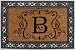 Monogram Coir Doormat Insert with Rubber Base Frame - B