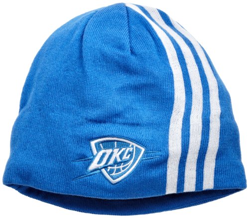 NBA Men's Authentic Team Knit Hat - Kf10Z, Oklahoma City Thunder, One Size, Blue/white