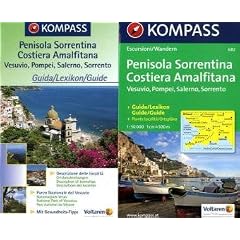 Kompass Karten, Penisola Sorrentina: Vesuvio, Pompei, Salerno, Sorrento. Carta escursionistica / Wanderkarte