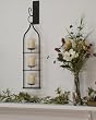 Wrought Iron Wall Sconce Candle Holder with 3x4 Inch Flameless Pillar Candles