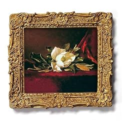 The Magnolia Flower - Gold Frame Magnet with pop-out easel (2-3/4" x 2-1/2")